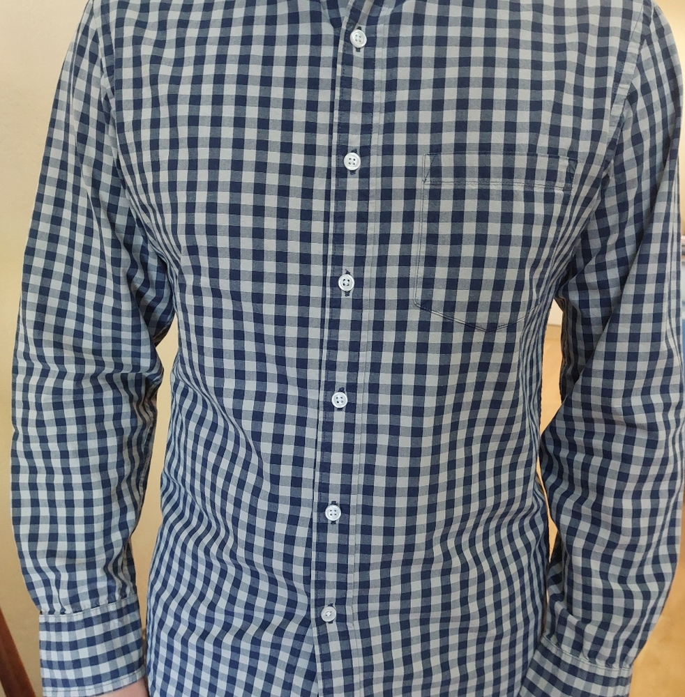 J.Crew Mens L/S Checkered Button Down Shirt.